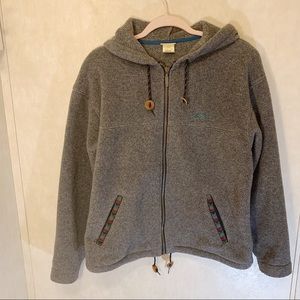L.L. Bean zip up with hood. Size M.